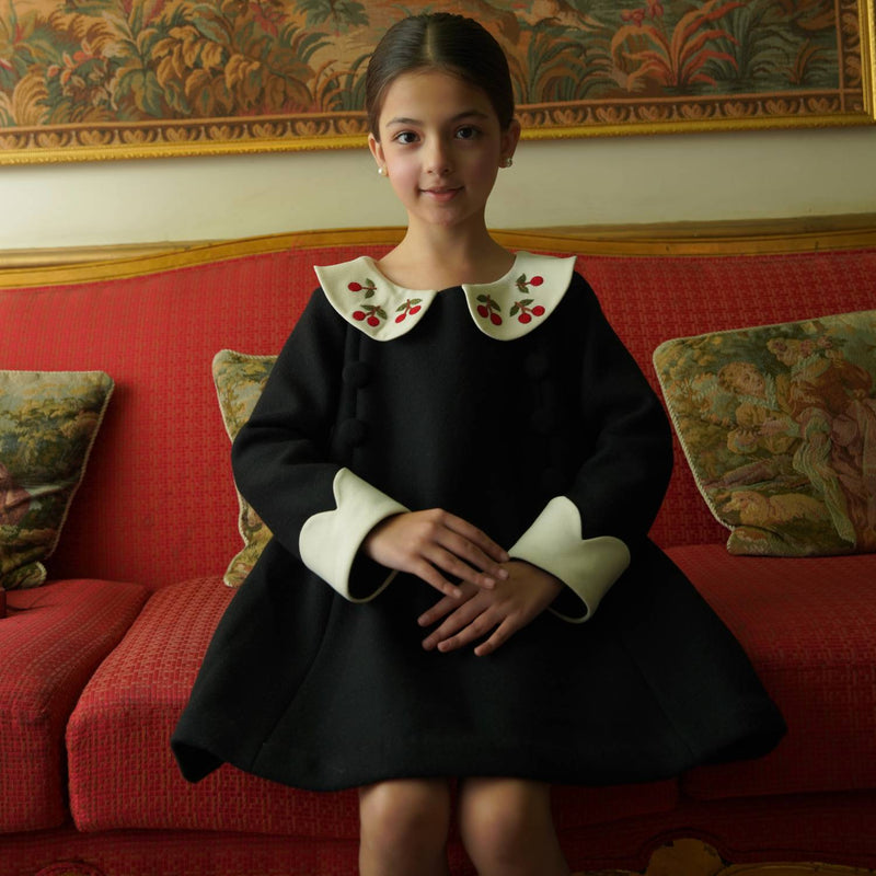 Cherry Pie | Girl’s Winter Wool Felt Dress