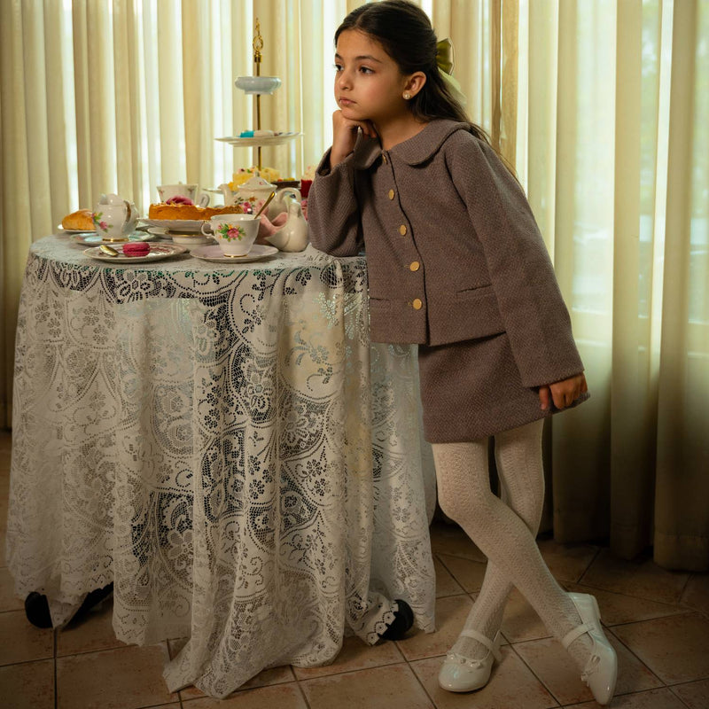 Lavender | Girl’s Winter Tweed Skirt