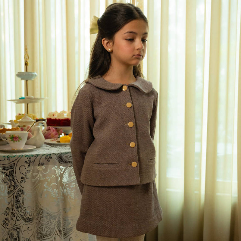 Lavender | Girl’s Winter Tweed Jacket